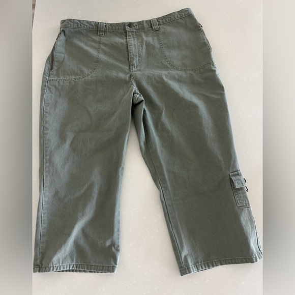 Faded Glory Denim - Faded Glory Green Zip Cargo Pants
